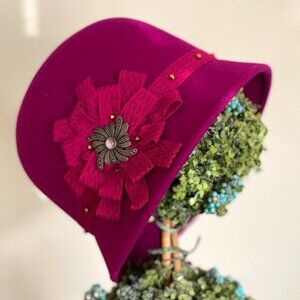 Vintage Betmar New York Cloche Wool Hat